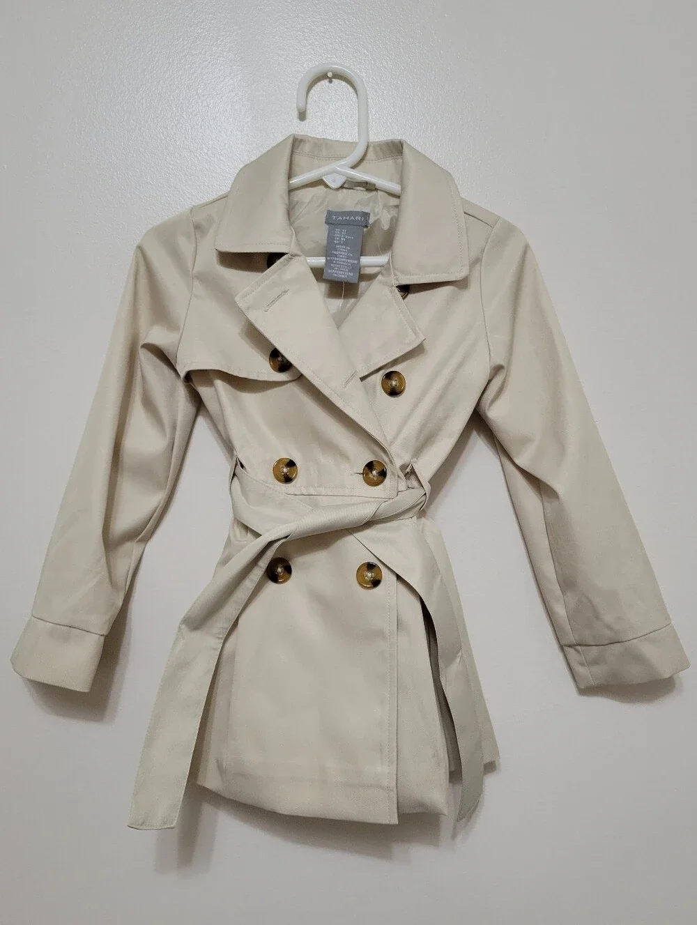 Nwt Girls Tahari Belted Trench Coat